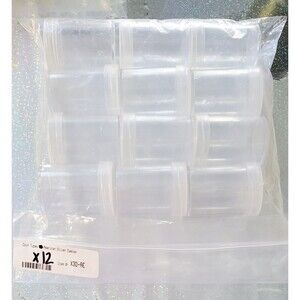 12 Whitman Silver Eagle Dollar Round Clear Plastic Coin Tubes With Screw On Caps